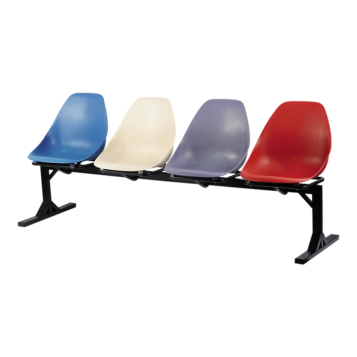 Panama P 334 Steel Plastic 4 Seater Visiter Chairs Panama P 334 Steel Plastic 4 Seater Visiter Chairs - Image 1