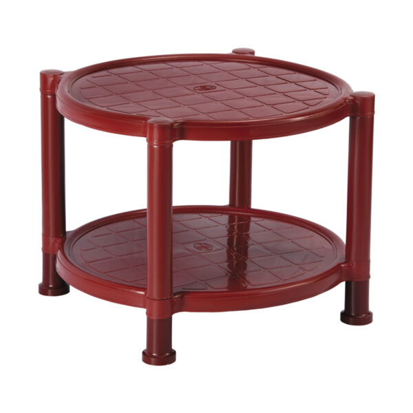 Panama P 750 Crystal Plastic Double Shelf Table