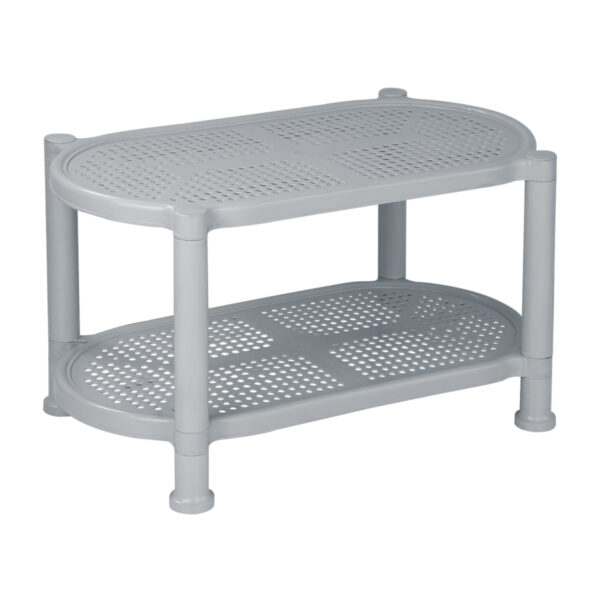Panama P 761 Crystal Plastic Double Shelf Table