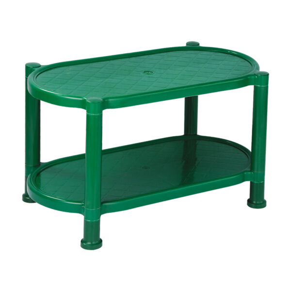 Panama P 762 Crystal Plastic Double Shelf Table