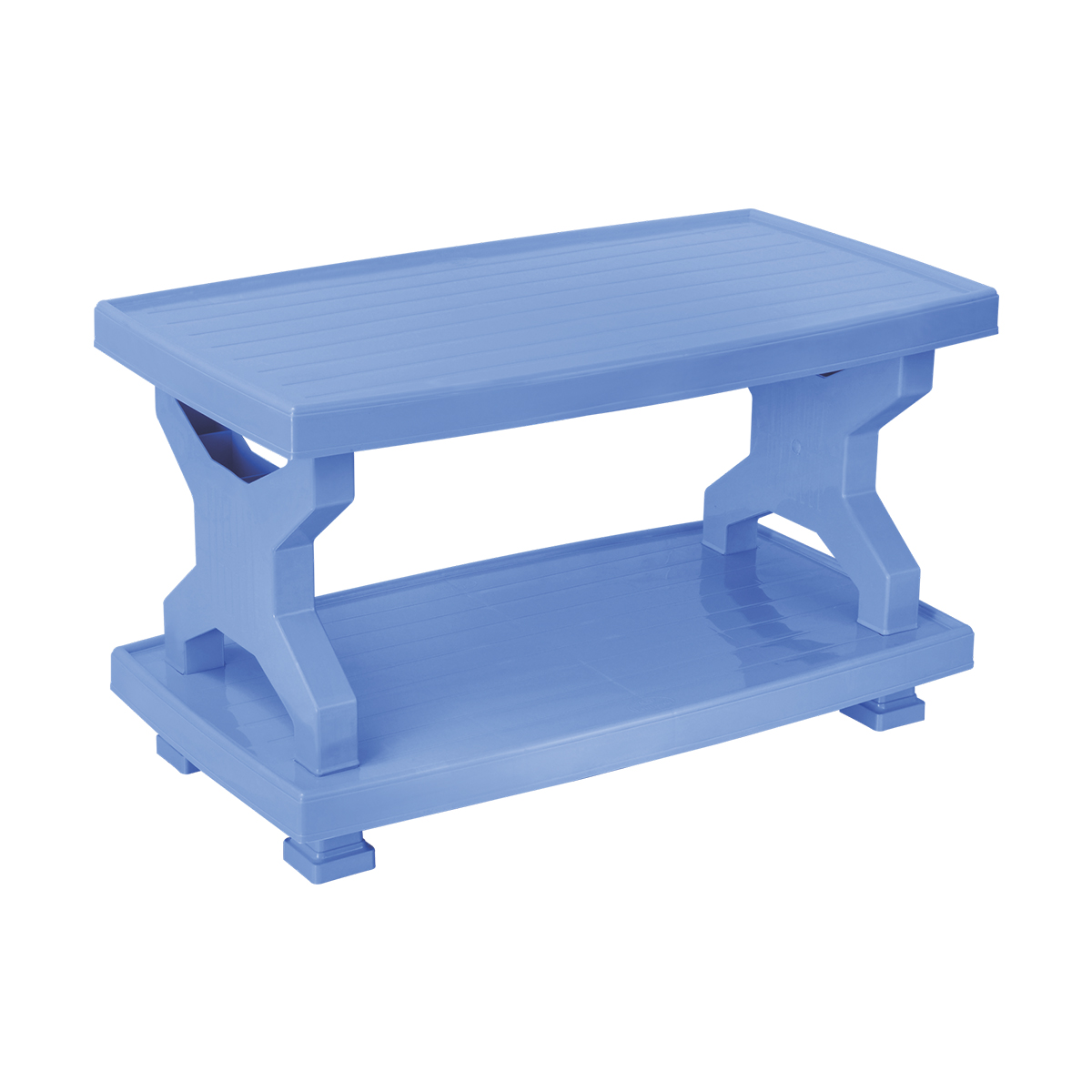 Panama PO 700 Crystal Plastic Double Shelf Table Panama PO 700 Crystal Plastic Double Shelf Table - Image 1