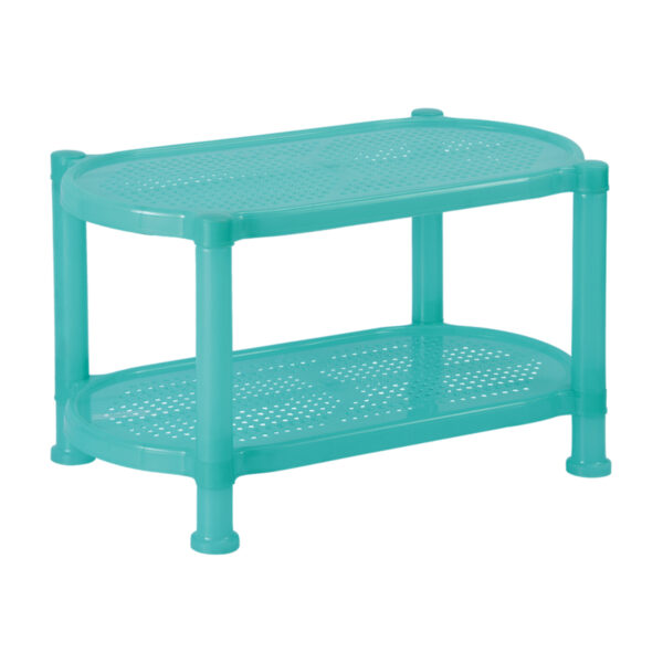 Panama PO 761 Crystal Plastic Double Shelf Table